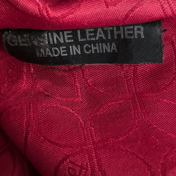 Fossil Elegant Red Leather Bucket Women's Bag - Picture 16 of 16